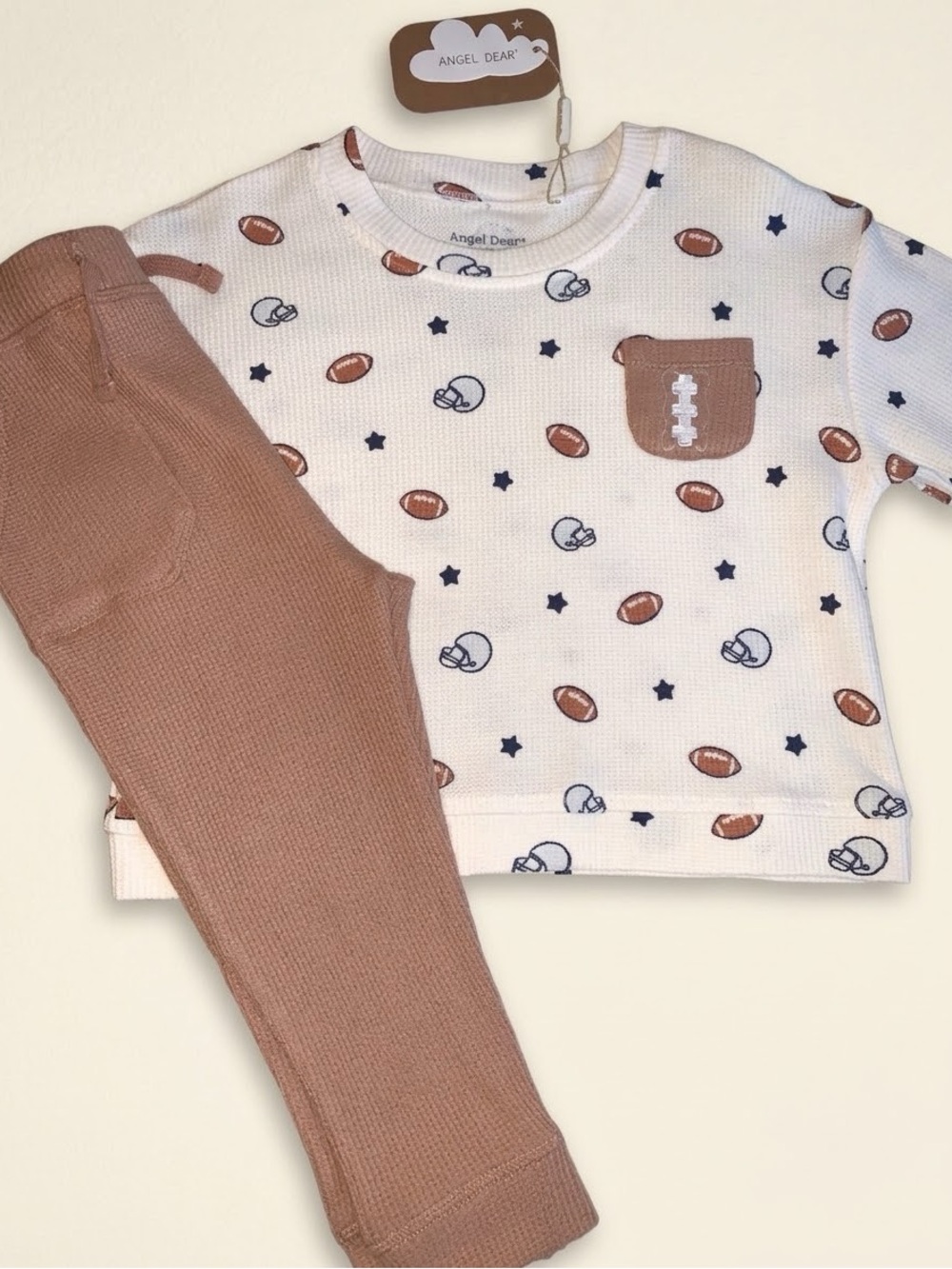 NWT Angel Dear Football Shirt & Jogger Set 18-24M